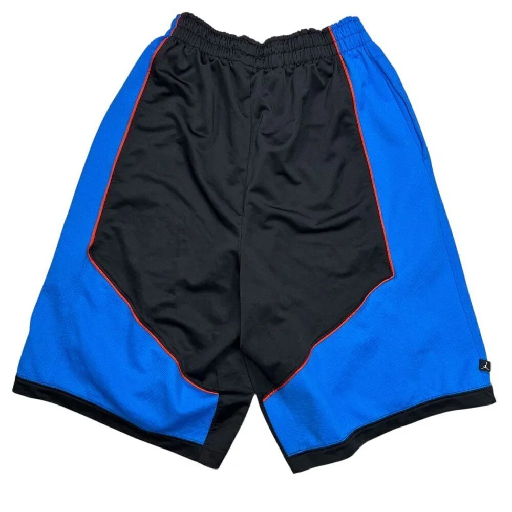 Jordan Dri-Fit Mesh Diamond Basketball Shorts Medium Men Athletic Blue Sports